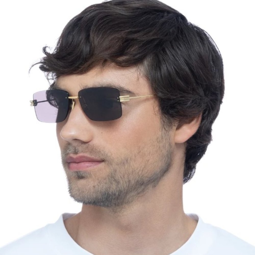 NEW BOTTEGA VENETA SQUARE GRAY SUNGLASSES BOTTEGA VENETA BV1126S 002